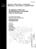 Cover page: The significance of bolts in the thermal performance of curtain-wall frames for glazed facades