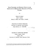 Cover page: Mass transfer and kinetics study of the ozonation of refractory organics in waste waters