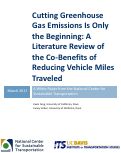 Cover page: Cutting Greenhouse Gas Emissions Is Only the Beginning: A Literature Review of the Co-Benefits of Reducing Vehicle Miles Traveled