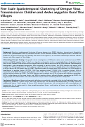 Cover page: Fine Scale Spatiotemporal Clustering of Dengue Virus Transmission in Children and Aedes aegypti in Rural Thai Villages