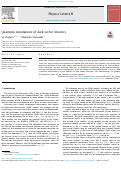 Cover page: Quantum simulations of dark sector showers