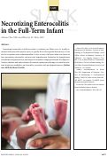 Cover page: Necrotizing Enterocolitis in the Full-Term Infant.