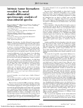 Cover page: Intrinsic tumor biomarkers revealed by novel double-differential spectroscopic analysis of near-infrared spectra