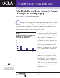 Cover page: Falls, Disability and Food Insecurity Present Challenges to Healthy Aging