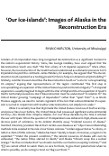 Cover page: “Our ice-islands”: Images of Alaska in the Reconstruction Era