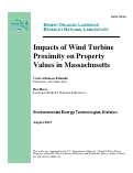 Cover page: Impacts of Wind Turbine Proximity on Property Values in Massachusetts