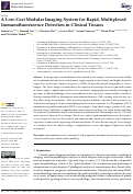 Cover page: A Low-Cost Modular Imaging System for Rapid, Multiplexed Immunofluorescence Detection in Clinical Tissues