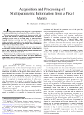 Cover page: Acquisition and processing of multiparametric informaiton from a pixel matrix associated with a microchannel plate