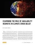 Cover page: Examining the Role of Availability Heuristic in Climate Crisis Belief