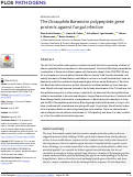 Cover page: The Drosophila Baramicin polypeptide gene protects against fungal infection