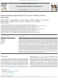 Cover page: Microstructural development from 9 to 14 years: Evidence from the ABCD Study
