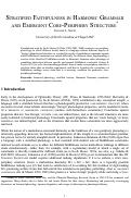 Cover page: Stratified faithfulness in Harmonic Grammar and emergent core-periphery structure