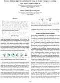 Cover page: Factors Influencing Categorization Strategy in Visual Category Learning