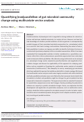 Cover page: Quantifying (non)parallelism of gut microbial community change using multivariate vector analysis