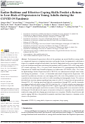 Cover page: Earlier Bedtime and Effective Coping Skills Predict a Return to Low-Risk of Depression in Young Adults during the COVID-19 Pandemic