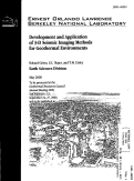 Cover page: Development and application of 3-D seismic imaging methods for geothermal environments