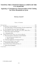 Cover page: Testing the Constitutional Limits of the UN Charter: Applying a Contemporary Interpretation of the Uniting for Peace Resolution in Syria