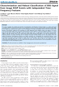 Cover page: Characterization and Robust Classification of EEG Signal from Image RSVP Events with Independent Time-Frequency Features