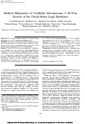 Cover page: Medical Malpractice of Vestibular Schwannoma