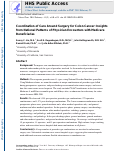 Cover page: Coordination of Care Around Surgery for Colon Cancer: Insights From National Patterns of Physician Encounters With Medicare Beneficiaries