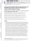 Cover page: Neuropsychological Deficit Profiles, Vascular Risk Factors, and Neuropathological Findings in Hispanic Older Adults with Autopsy-Confirmed Alzheimer’s Disease