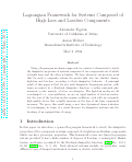 Cover page: Lagrangian framework for systems composed of high-loss and lossless components