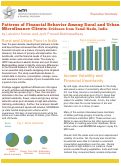 Cover page of Patterns of Financial Behavior Among Rural and Urban Microfinance Clients: Evidence from Tamil Nadu, India (Executive Summary)