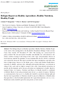 Cover page: Bellagio report on healthy agriculture, healthy nutrition, healthy people
