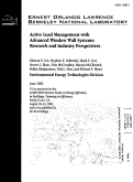 Cover page: Active Load Management with Advanced Window Wall Systems: Research and Industry Perspectives