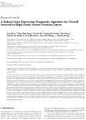 Cover page: A Robust Gene Expression Prognostic Signature for Overall Survival in High-Grade Serous Ovarian Cancer