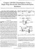 Cover page: Compact 160-Gb/s demultiplexer using a single-stage electrically gated electroabsorption modulator