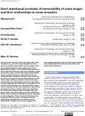 Cover page: Overt attentional correlates of memorability of scene images and their relationships to scene semantics