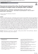 Cover page: Placement into Scattered-Site or Place-Based Permanent Supportive Housing in Los Angeles County, CA, During the COVID-19 Pandemic.