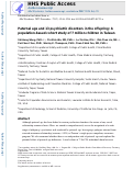 Cover page: Paternal age and 13 psychiatric disorders in the offspring: a population-based cohort study of 7 million children in Taiwan.