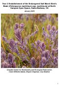 Cover page of Year 2 Establishment of the Endangered Salt Marsh Bird’s Beak <em>(Chloropyron maritimum ssp. maritimum)</em> at North Campus Open Space, Santa Barbara, CA
