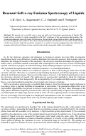 Cover page: Resonant soft X-ray emission spectroscopy of liquids