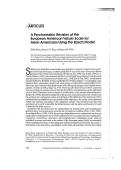 Cover page: A psychometric revision of the European American Values Scale for Asian Americans using the Rasch model