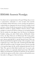 Cover page: RM1000: Souvenir Nostalgia