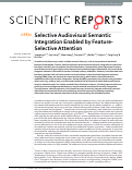 Cover page: Selective Audiovisual Semantic Integration Enabled by Feature-Selective Attention