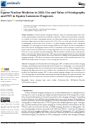 Cover page: Equine Nuclear Medicine in 2024: Use and Value of Scintigraphy and PET in Equine Lameness Diagnosis.