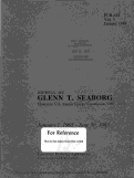 Cover page: Journal of Glenn T. Seaborg - Vol 5