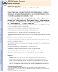 Cover page: Blood pressure, salivary cortisol, and inflammatory cytokine outcomes in senior female cancer survivors enrolled in a tai chi chih randomized controlled trial