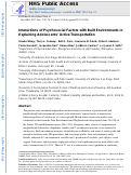 Cover page: Interactions of psychosocial factors with built environments in explaining adolescents' active transportation.