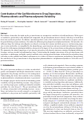 Cover page: Contribution of the Gut Microbiome to Drug Disposition, Pharmacokinetic and Pharmacodynamic Variability