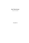 Cover page: das Numinose