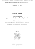 Cover page: The Prosody of Split and Glued Verb Constructions in Chácobo (Pano)