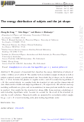 Cover page: The energy distribution of subjets and the jet shape