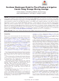 Cover page: Nonlinear Muskingum Model for Flood Routing in Irrigation Canals Using Storage Moving Average