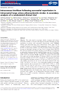 Cover page: Intravenous tirofiban following successful reperfusion in intracranial large artery atherosclerotic stroke: A secondary analysis of a randomized clinical trial.