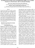 Cover page: The Relation between Finger Gnosis and Mathematical Ability: Can we Attribute Function to Cortical Structure with Cross-Domain Modeling?